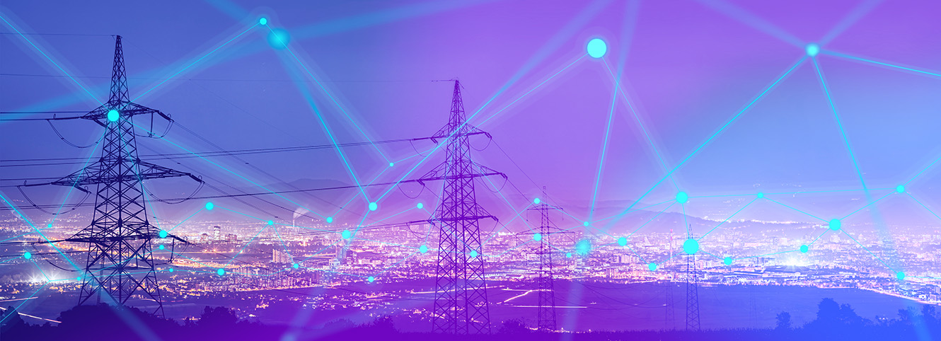 graphic of electrical grid